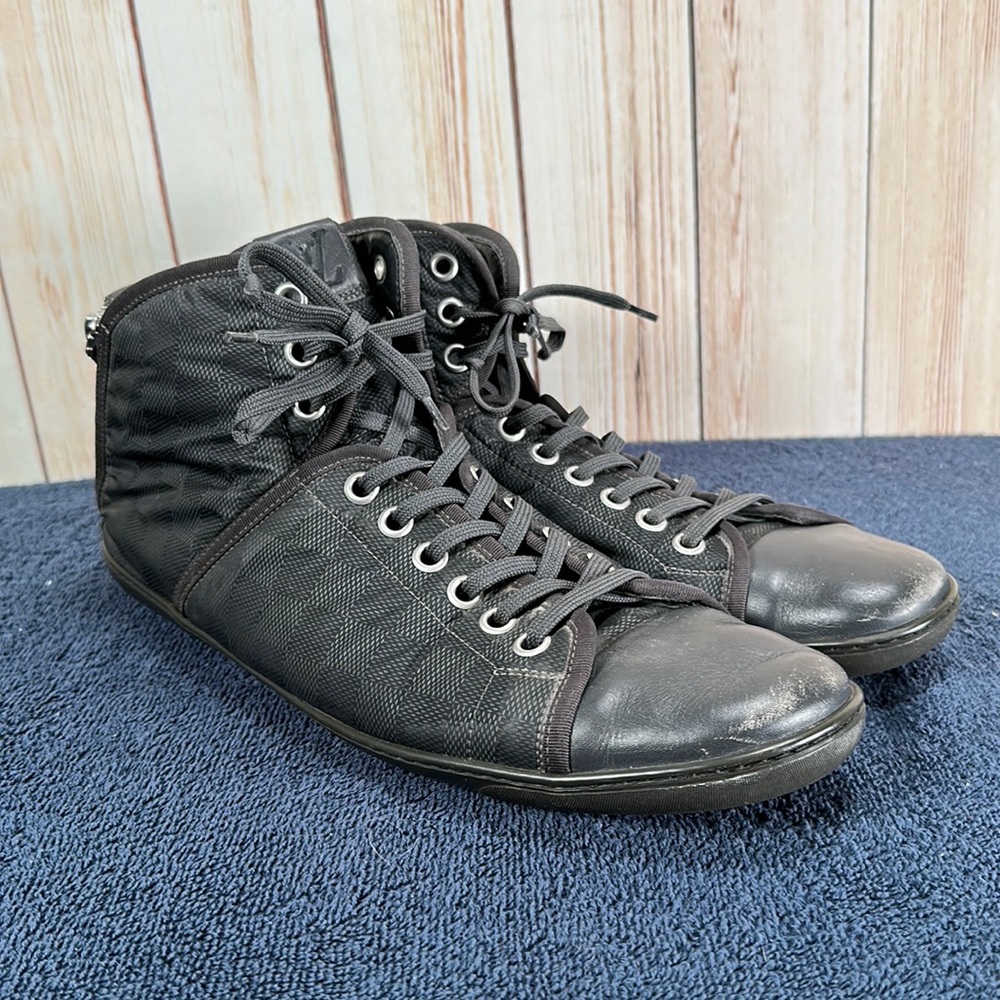 Louis Vuitton Men's Black High-Top Sneakers